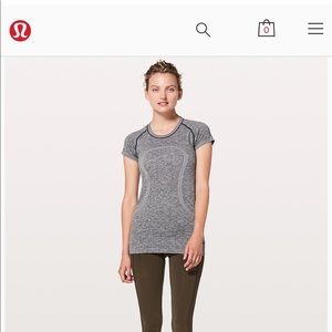 Lululemon Tech Shortsleeve shirt, Gray, Size 4